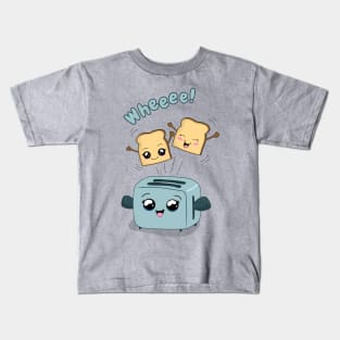 Cute Kawaii Toast and Toaster Kids T-Shirt